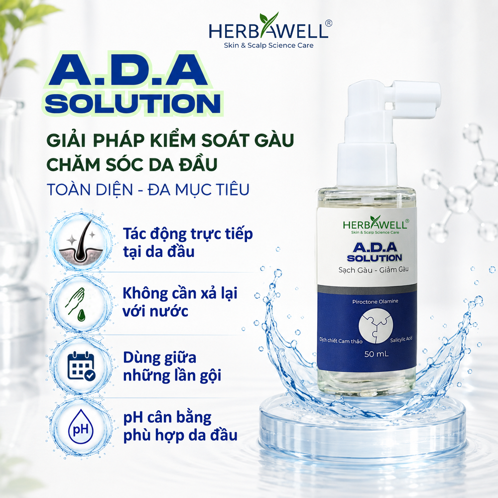 A.D.A Solution: Dung dịch phun Sạch gàu - Giảm gàu