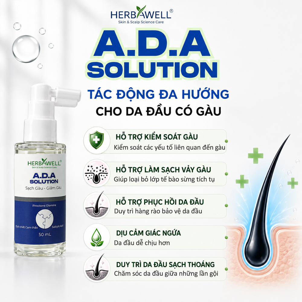 A.D.A Solution: Dung dịch phun Sạch gàu - Giảm gàu