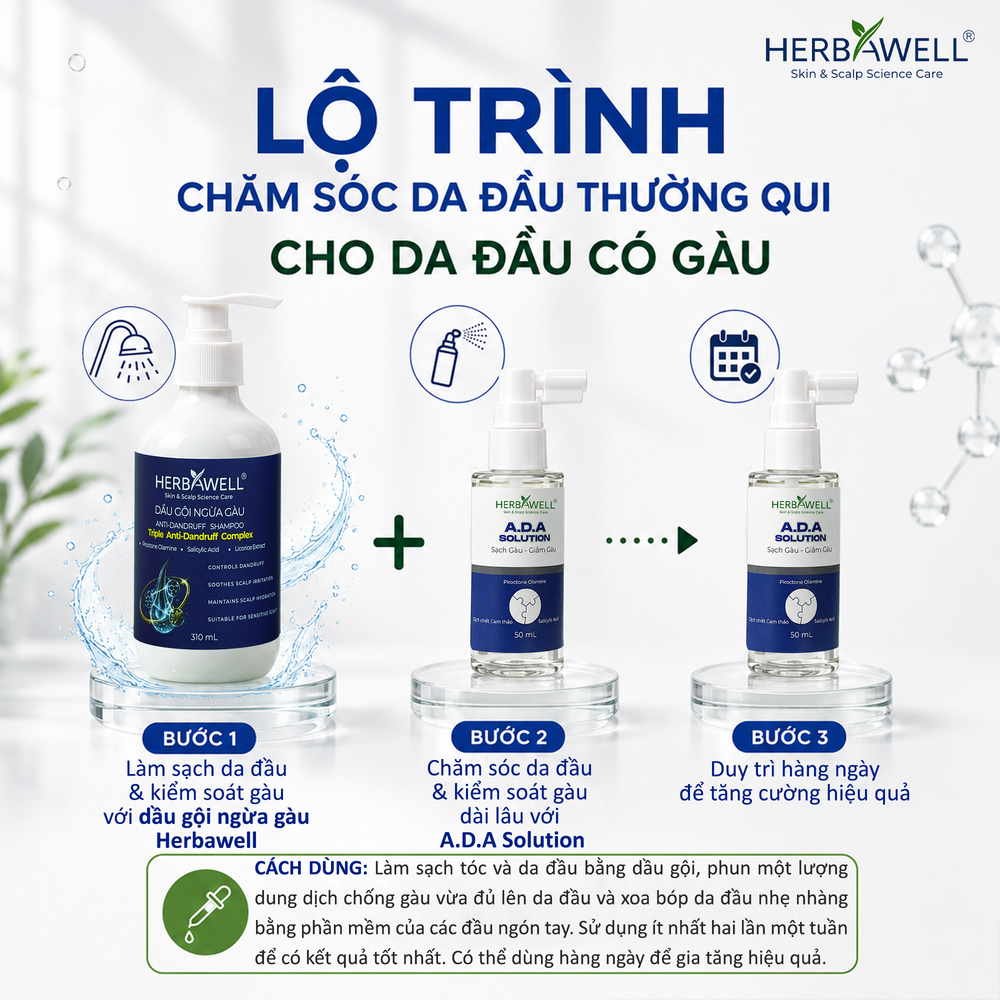 A.D.A Solution: Dung dịch phun Sạch gàu - Giảm gàu