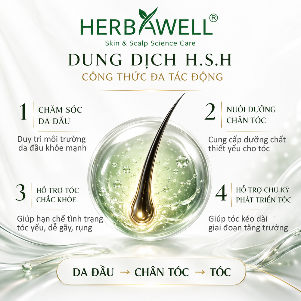 H.S.H Solution: Dung dịch phun Dưỡng tóc - Giảm rụng tóc