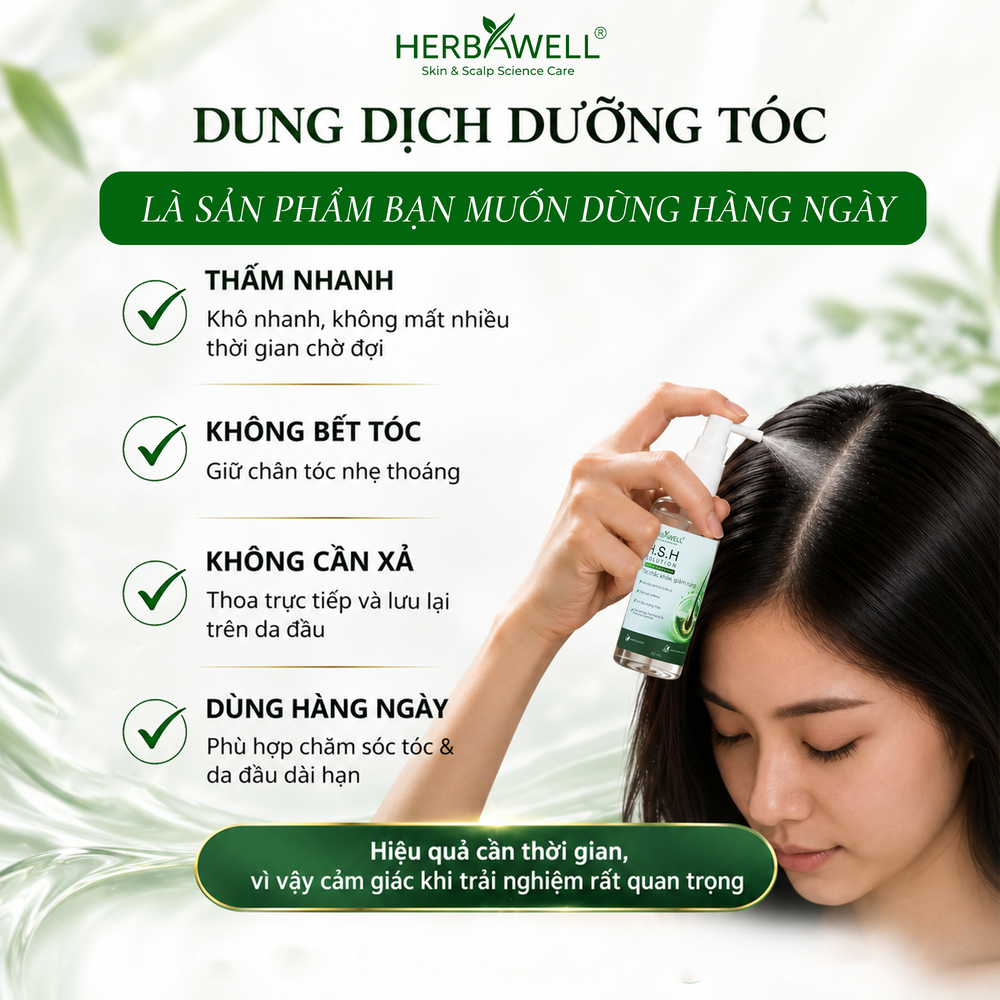 H.S.H Solution: Dung dịch phun Dưỡng tóc - Giảm rụng tóc