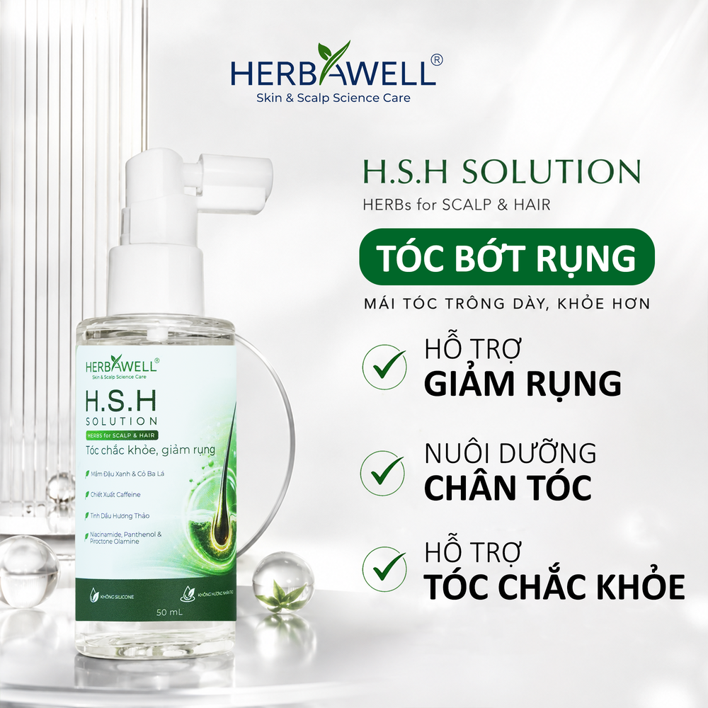 H.S.H Solution: Dung dịch phun Dưỡng tóc - Giảm rụng tóc